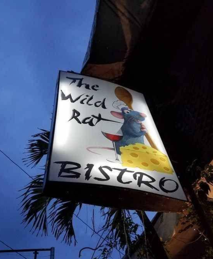 street sign - The Wild Rat Bistro